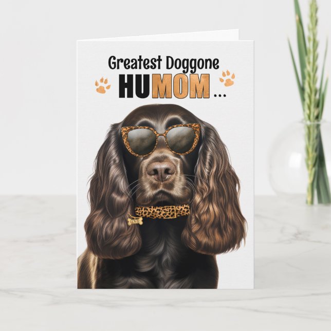 Cartes Pour Fêtes Annuelles Chocolat Cocker Dog Best HuMOM Jour des Mères (Devant)