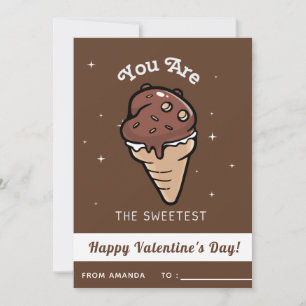 Cartes Pour Fêtes Annuelles Chocolat Ice-Cream enfants Saint-Valentin à l'écol