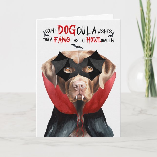Cartes Pour Fêtes Annuelles Chocolat Laboratoire Chien Drôle Nombre Drôle DOGc (Devant)