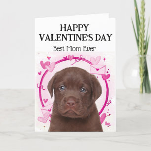 Cartes Pour Fêtes Annuelles Chocolat Labrador Meilleure maman Valentines perso