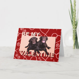 Cartes Pour Fêtes Annuelles Chocolat Labradors de jour de Valentines