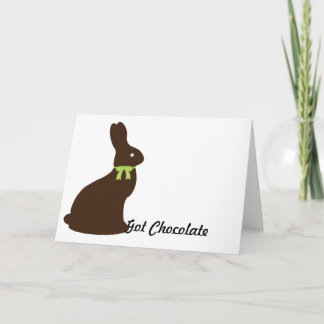 Cartes Pour Fêtes Annuelles Chocolat lapin de Pâques