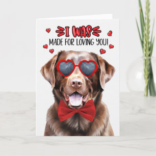 Cartes Pour Fêtes Annuelles Chocolat mignon Labrador Chien qui t'aime Valentin