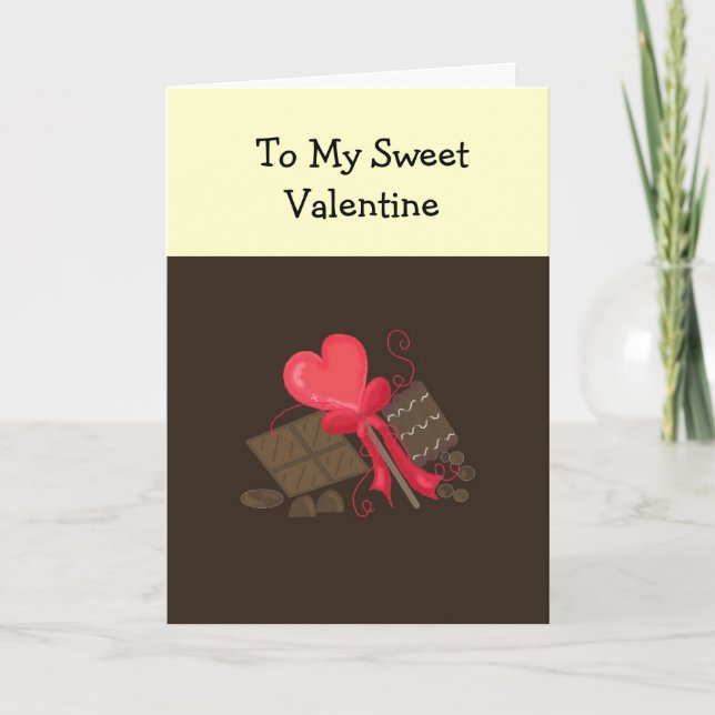 Cartes Pour Fêtes Annuelles Chocolat pour ma Saint Valentin (Devant)
