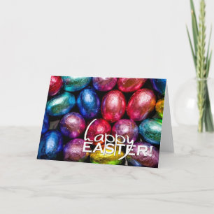 Cartes Pour Fêtes Annuelles Chocolats heureux d'aluminium de Pâques