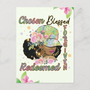 Cartes Pour Fêtes Annuelles Choisi, béni, pardonné, racheté, croire en Go