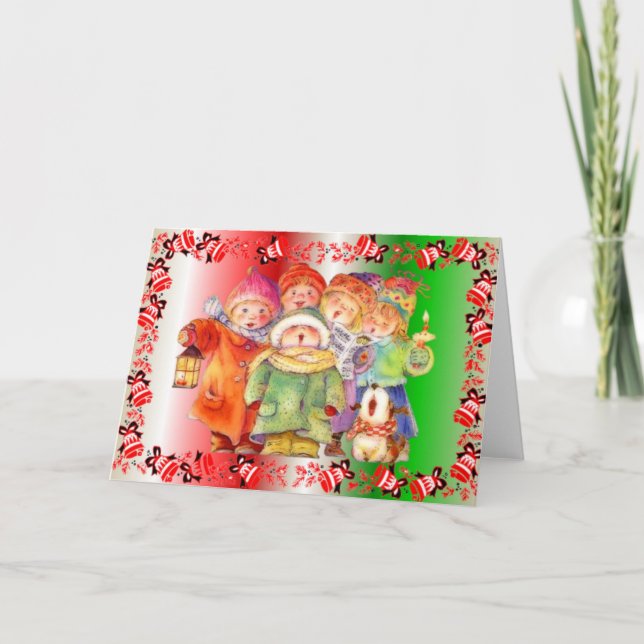 Cartes Pour Fêtes Annuelles Chorale de Noël pour enfants (Devant)