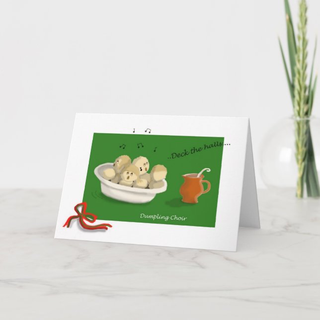 Cartes Pour Fêtes Annuelles Chorale Dumpling de Noël (Devant)