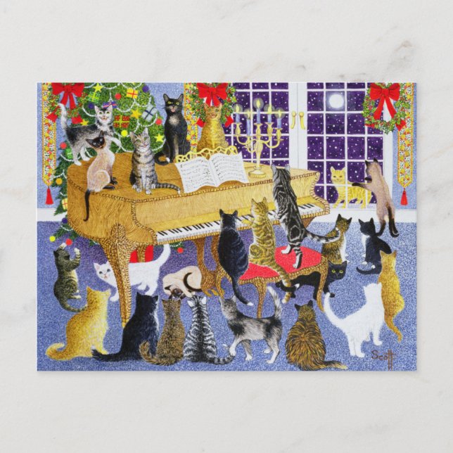Cartes Pour Fêtes Annuelles Chore de Noël (Devant)