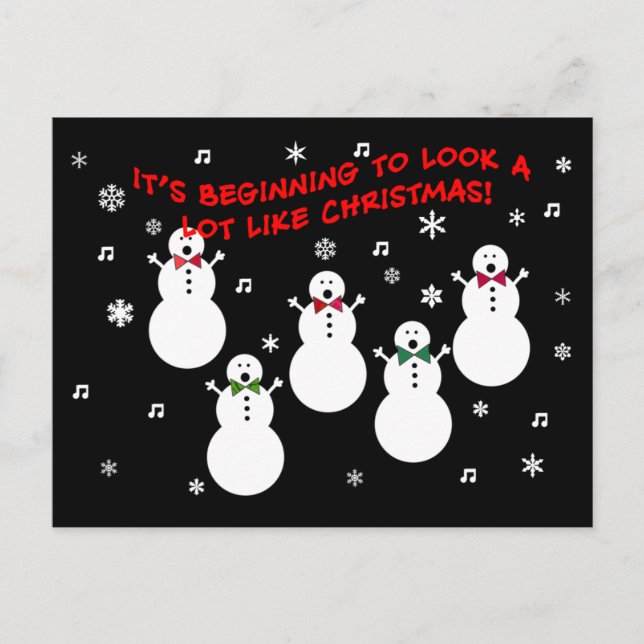 Cartes Pour Fêtes Annuelles Chorus de Noël des neigeurs (Devant)