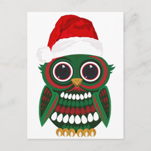 Cartes Pour Fêtes Annuelles Chouette de Noël