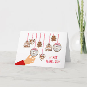 Cartes Pour Fêtes Annuelles Chrismukkah Bagels Cookies Star of David