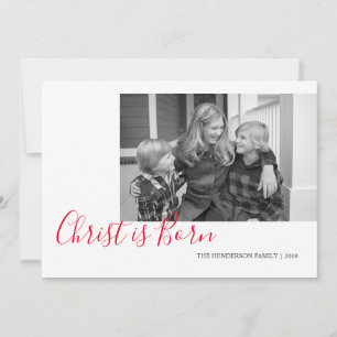Cartes Pour Fêtes Annuelles Christ écrit à la main est né Photo Noël