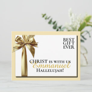 Cartes Pour Fêtes Annuelles CHRIST EST AVEC NOUS LE Meilleur Cadeau À Noël
