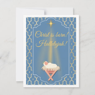 Cartes Pour Fêtes Annuelles Christ est né Noël
