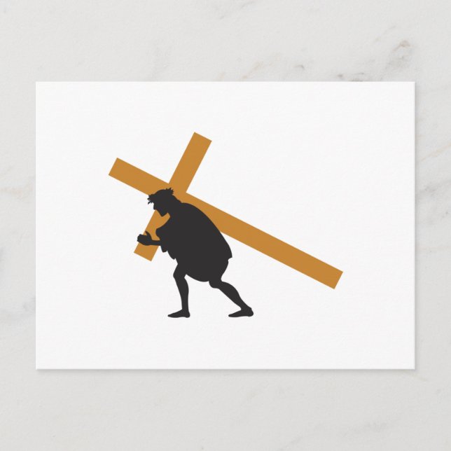 Cartes Pour Fêtes Annuelles Christ transportant la croix (Devant)
