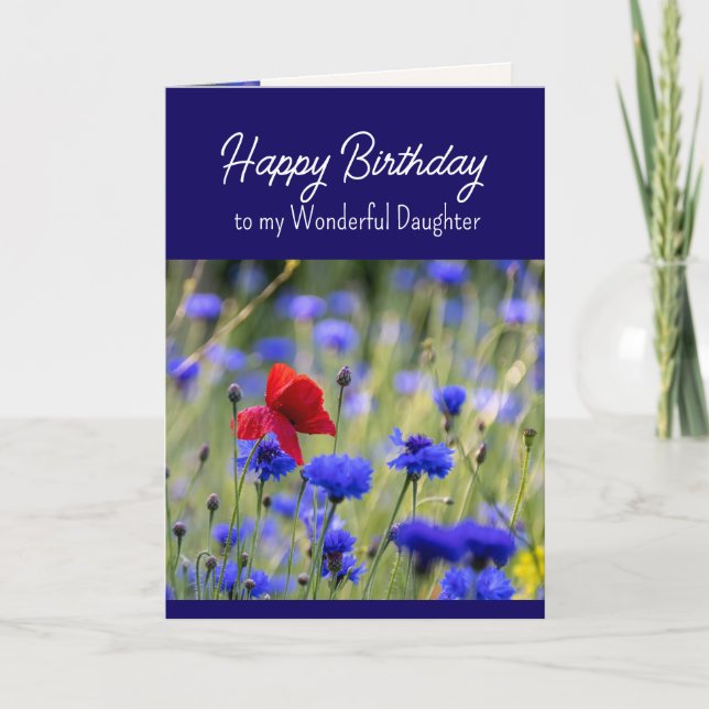 Cartes Pour Fêtes Annuelles Christian Birthday Fille Jardin Fleur Sauvage (Devant)
