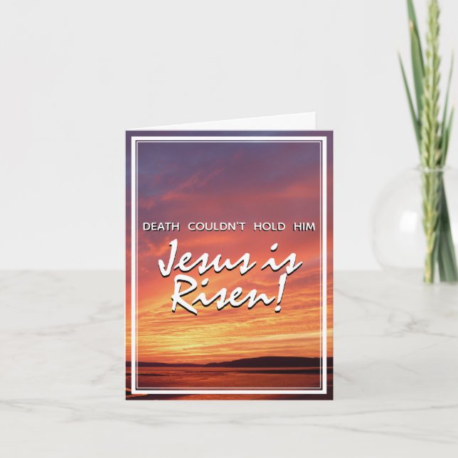Cartes Pour Fêtes Annuelles Christian JESUS EST REMENU Pâques (Devant)