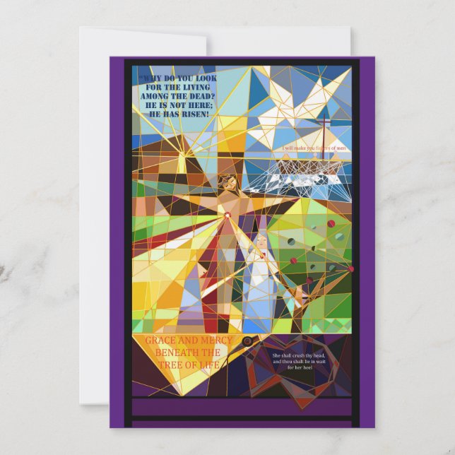Cartes Pour Fêtes Annuelles Christian Lent Salutation de Pâques (Devant)