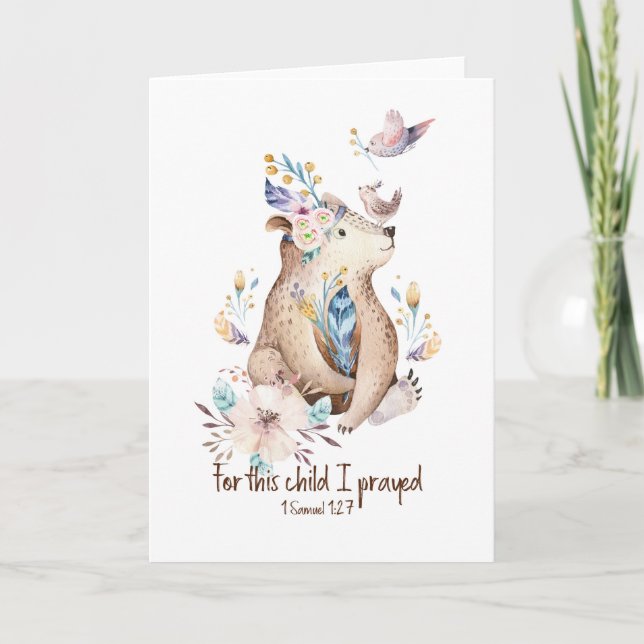 Cartes Pour Fêtes Annuelles Christian New Baby Christening Card (Devant)