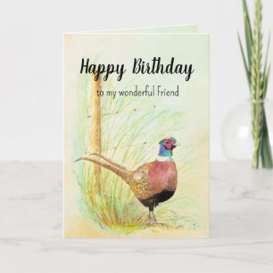 Cartes Pour Fêtes Annuelles Christian Prayer Friend Anniversaire Pheasant Game