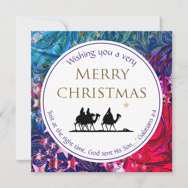 Cartes Pour Fêtes Annuelles Christian TROIS HOMMES SAGES Noël (Devant)
