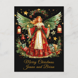 Cartes Pour Fêtes Annuelles Christmas Angel personalized Holiday Postcard