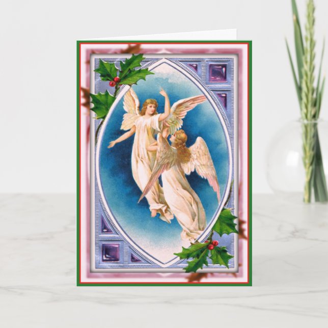 Cartes Pour Fêtes Annuelles Christmas Angels (Devant)