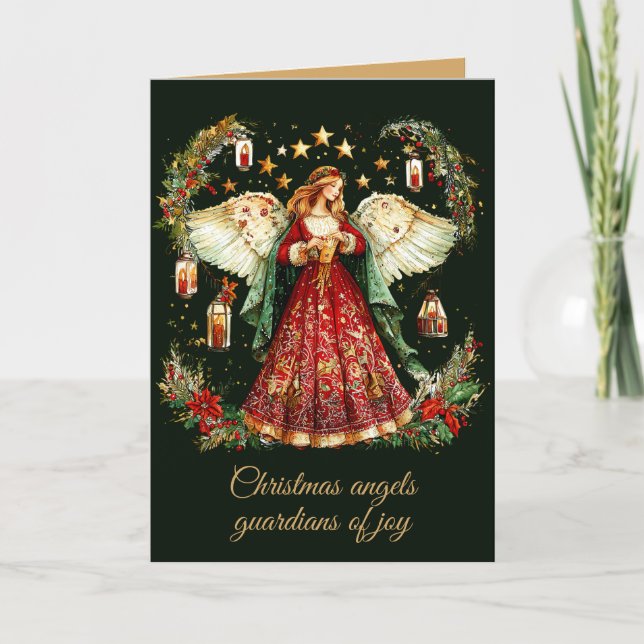 Cartes Pour Fêtes Annuelles Christmas angels, guardians of joy. (Devant)