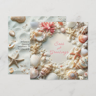 Cartes Pour Fêtes Annuelles Christmas Beach Seas & Salutations