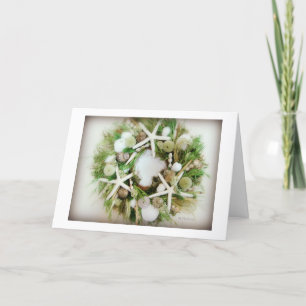Cartes Pour Fêtes Annuelles Christmas Beach Wreath