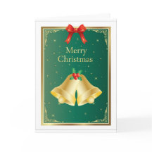 Christmas Bells Red Bow Stars et Holly