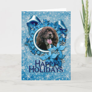 Cartes Pour Fêtes Annuelles Christmas - Blue Snowflakes