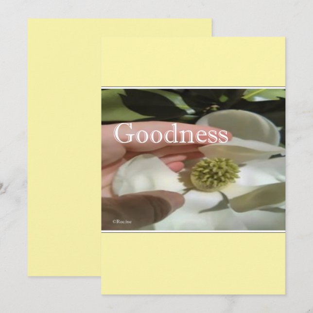 Cartes Pour Fêtes Annuelles christmas card --Goodness (Devant / Derrière)
