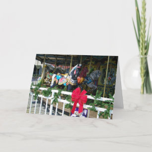 CARTES POUR FÊTES ANNUELLES "CHRISTMAS CAROUSEL SOUHAITE"