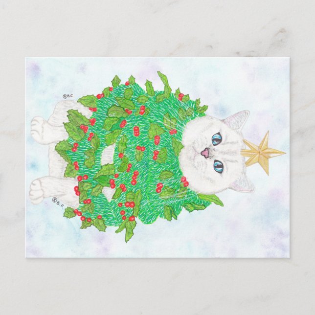 CARTES POUR FÊTES ANNUELLES CHRISTMAS CAT (Devant)