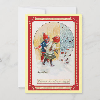 Cartes Pour Fêtes Annuelles Christmas Children Vintage Card
