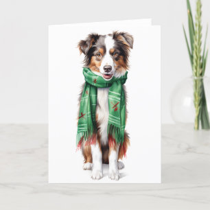 Cartes Pour Fêtes Annuelles Christmas Collie, Border Collie, Australian Shep