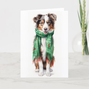 Cartes Pour Fêtes Annuelles Christmas Collie, Border Collie, Australian Shep