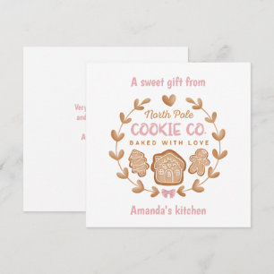 Cartes Pour Fêtes Annuelles Christmas Cookie Exchange Gingerpain rose