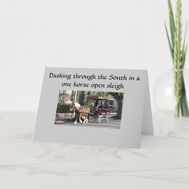 CARTES POUR FÊTES ANNUELLES CHRISTMAS DE SLEIGH RIDE SUD (Devant)