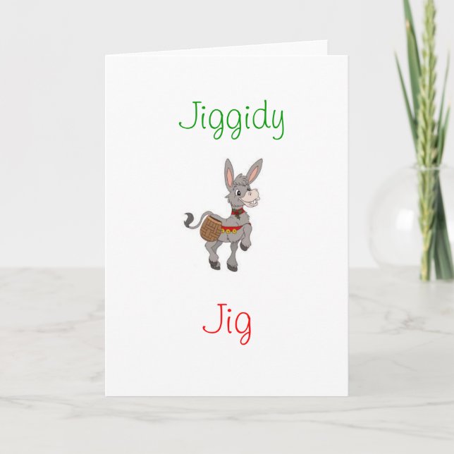 Cartes Pour Fêtes Annuelles Christmas Dominic the Donkey Greeting Card (Devant)