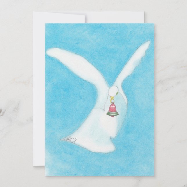Cartes Pour Fêtes Annuelles Christmas Dove with Bell (Devant)