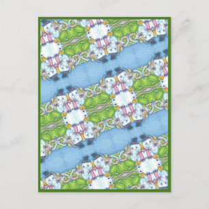 CARTES POUR FÊTES ANNUELLES CHRISTMAS ÉLÉPHANT CONSTRUCTION CUTE PACHYDERM SNO