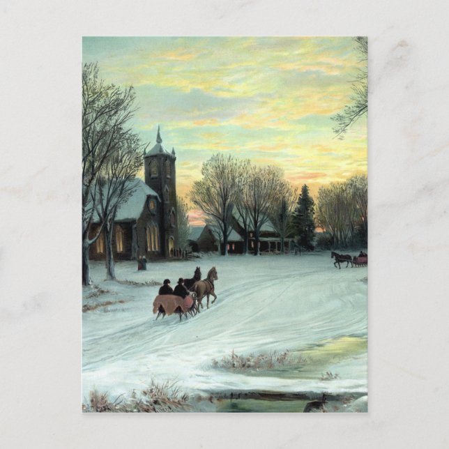 Cartes Pour Fêtes Annuelles Christmas Eve by W. C. Bauer from (Devant)