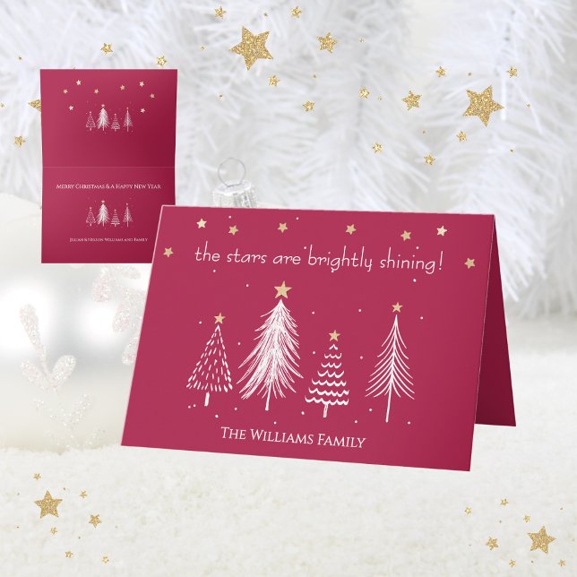 Cartes Pour Fêtes Annuelles Christmas Family Name Red Holiday Card (Christmas Family Name Red Holiday Card)
