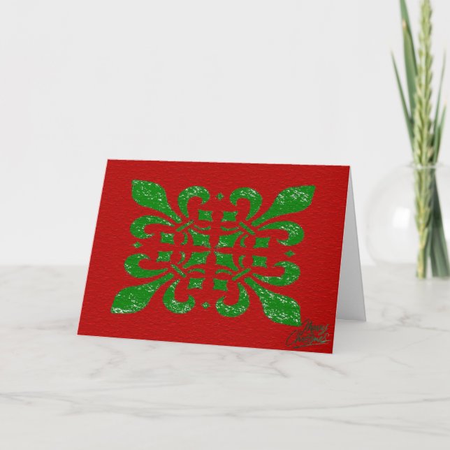 Cartes Pour Fêtes Annuelles Christmas Fleur De Lis (Devant)