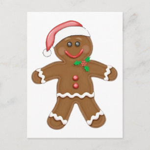 Cartes Pour Fêtes Annuelles Christmas Gingerbread man