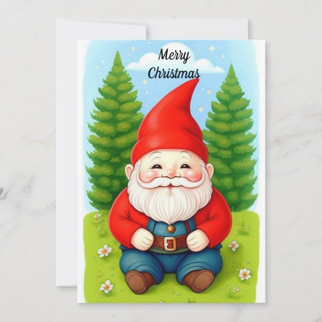 Cartes Pour Fêtes Annuelles Christmas Gnome (Devant)