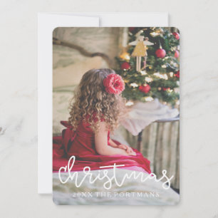 Cartes Pour Fêtes Annuelles Christmas Gold Look Quatrefoil Ajouter photo et no